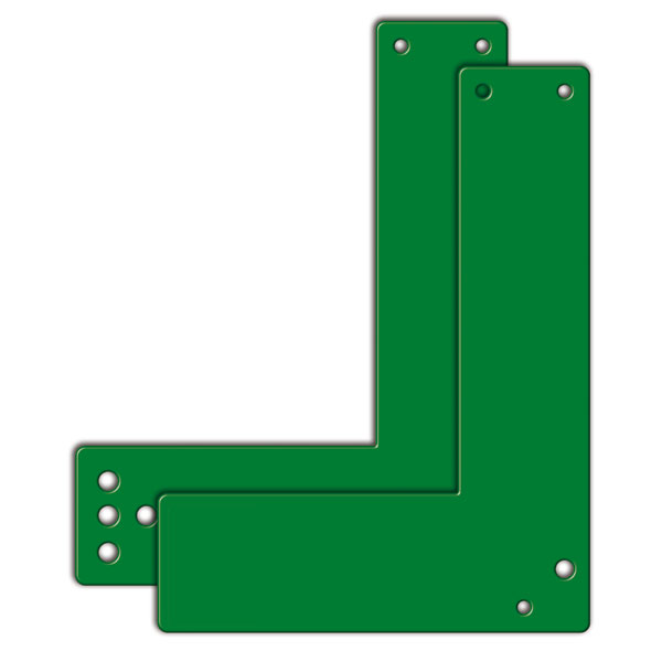 Montageplatte für Einhand-Türwächter | lang | winkelform