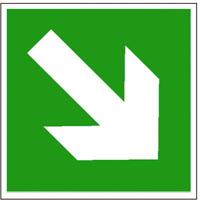 Zusatzschild: Richtungspfeil schräg | Kunststoff | 20x20cm