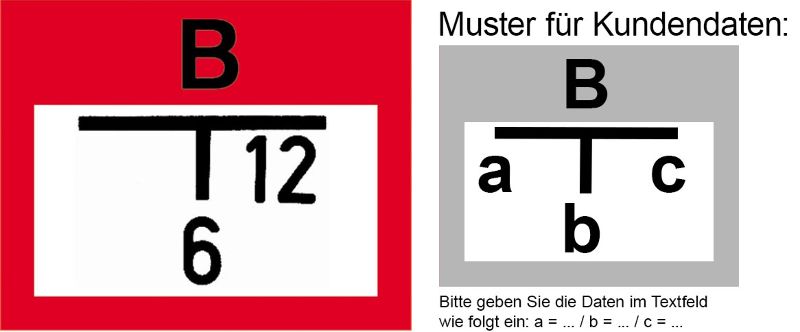 Hinweisschild für die Feuerwehr: Löschbrunnen f. Saugbetrieb | Aluminium geprägt | 25x20cm