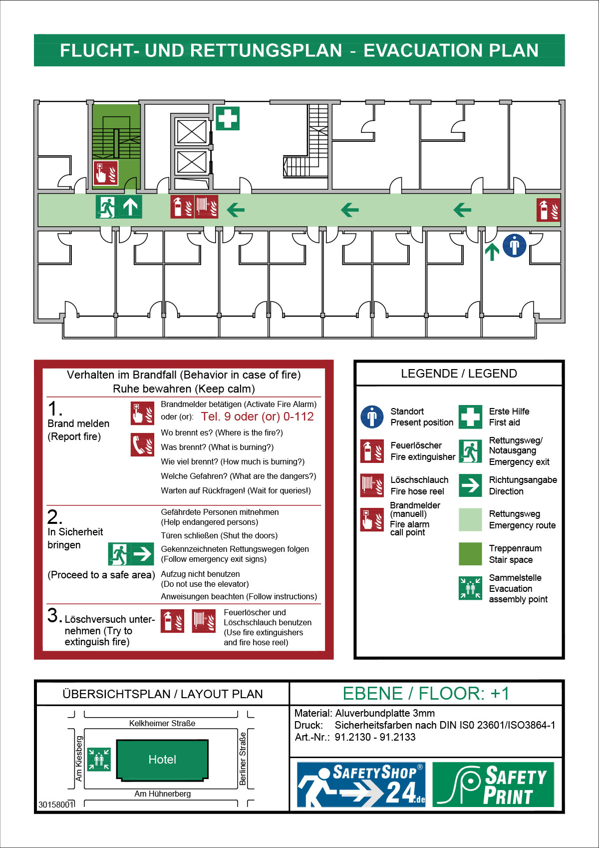 SafetyPrint | MUSTER | Druck auf Aluverbundplatte 3mm