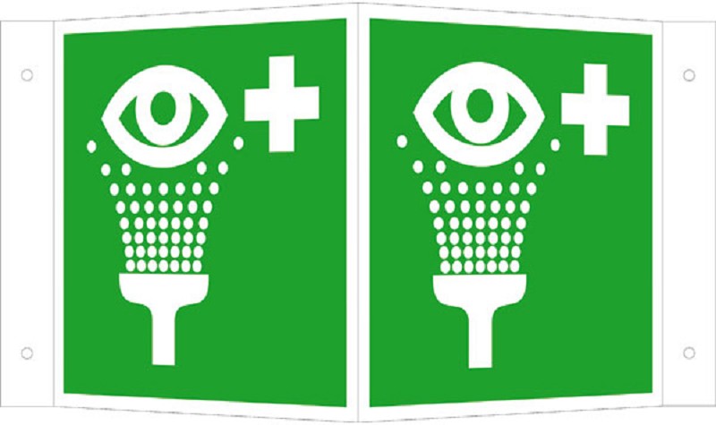 Erste-Hilfe-Schild: Augenspüleinrichtung | Aluminium | 15x15cm