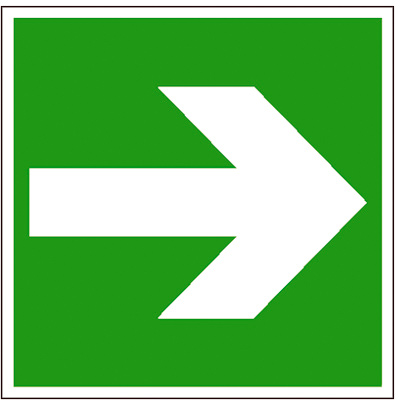 Zusatzschild: Richtungspfeil gerade | Aluminium geprägt | 20x20cm