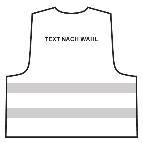 Warnweste - Weiß | Text nach Wahl