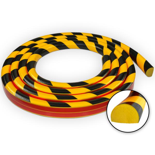 Knuffi SHG Warn- und Schutzprofil | Typ C | gelb/schwarz | 5m Rolle