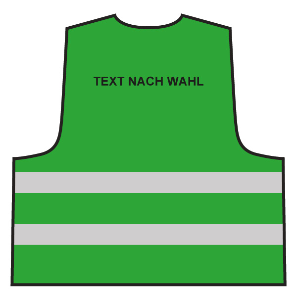 Warnweste - Grün | Text nach Wahl