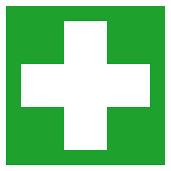 Erste-Hilfe-Schild: Erste Hilfe | Kunststoff | 15x15cm