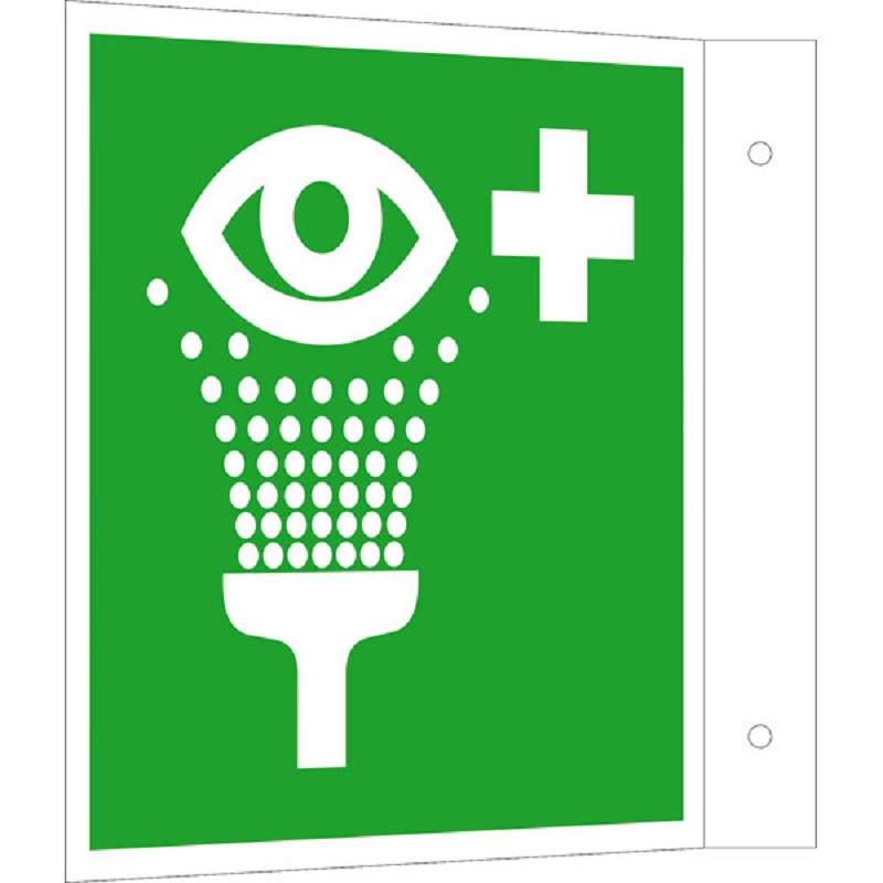 Erste-Hilfe-Schild: Augenspüleinrichtung | Aluminium | 20x20cm