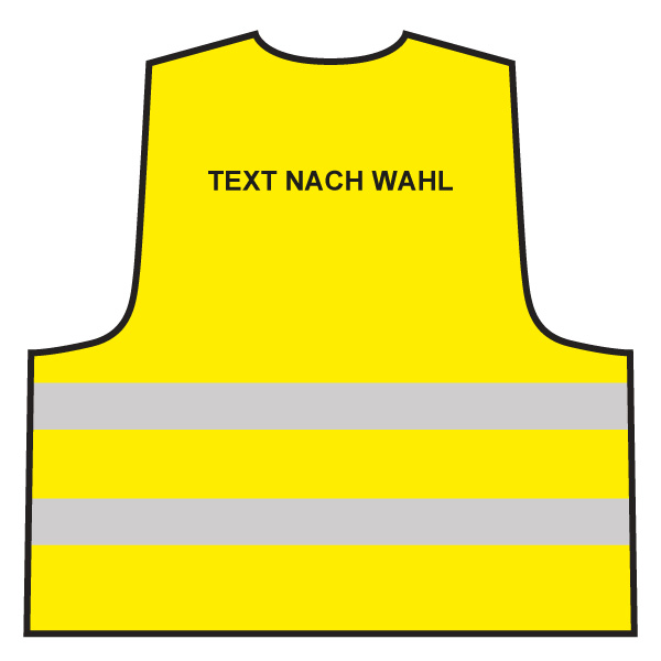 Warnweste - Gelb | Text nach Wahl