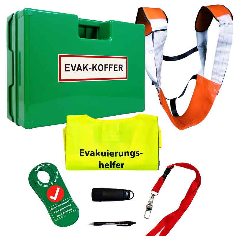Evakuierungskoffer groß mit EVAK-Füllung 2 + Rettungssitz
