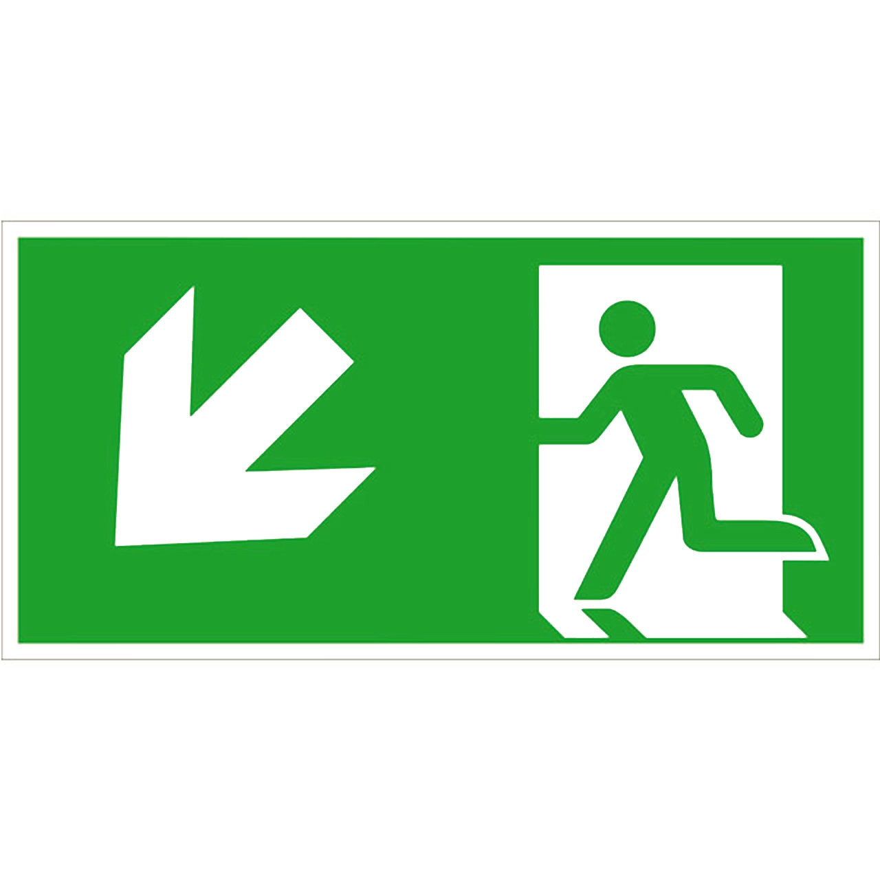 Rettungsweg links abwärts