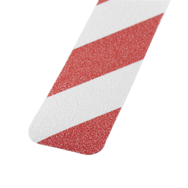 m2-Antirutschbelag™ | 10 Einzelstreifen rot/weiß | 2,5 cm breit