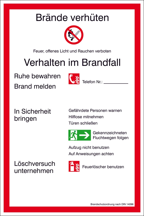 Brandschutzordnung