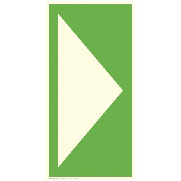 Zusatzschild: Richtungspfeil gerade | Kunststoff | 10x20cm