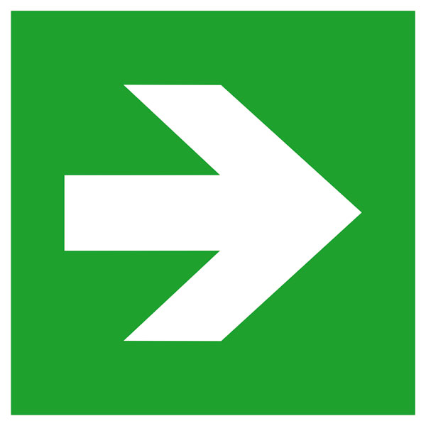 Zusatzschild: Richtungspfeil gerade | Kunststoff | 20x20cm