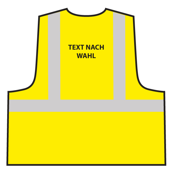 Multifunktionsweste - Gelb | Text nach Wahl
