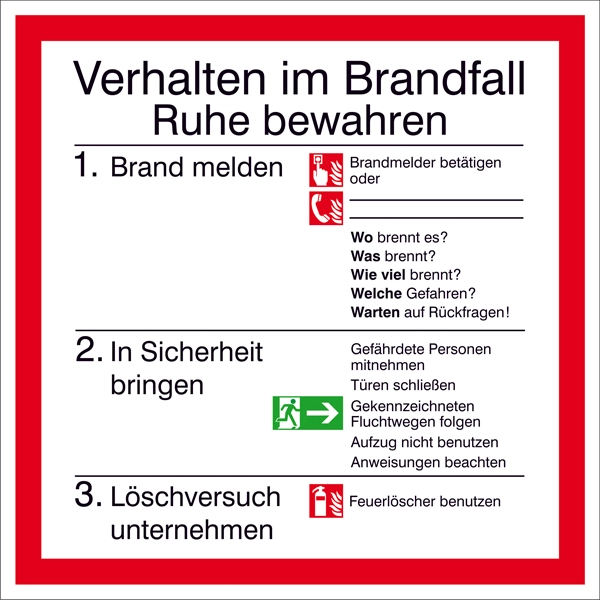 Verhalten im Brandfall