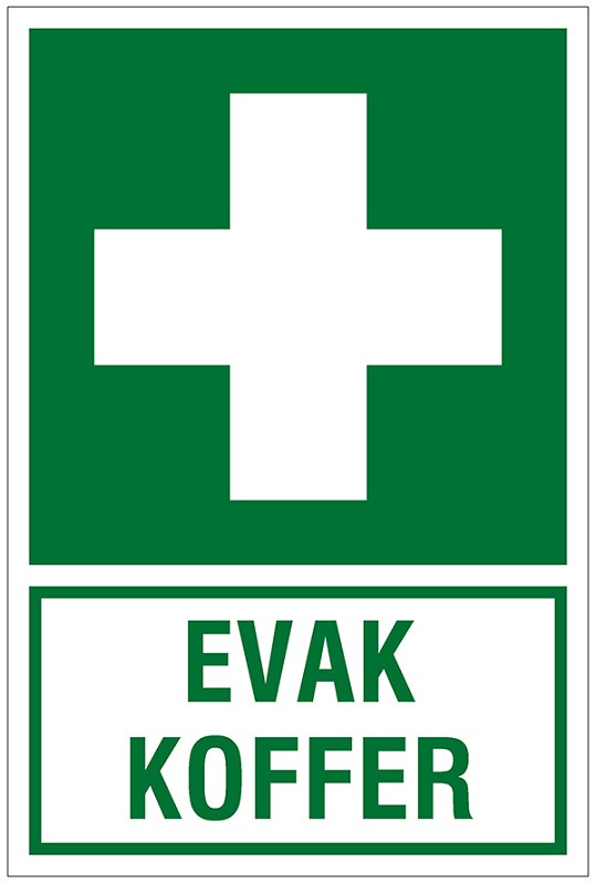 Erste-Hilfe-Schild: EVAK KOFFER | Aluminium | 20x30cm