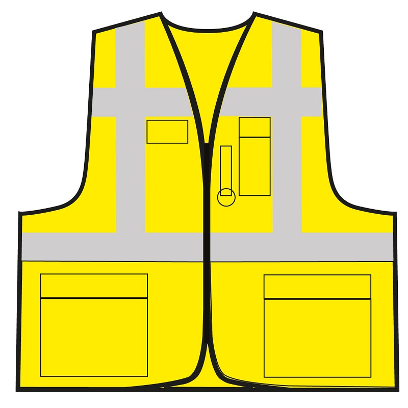 Multifunktionsweste - Gelb