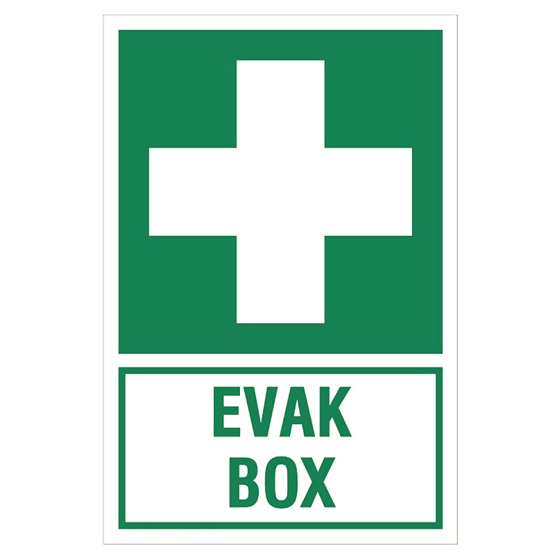 Erste-Hilfe-Schild: EVAK BOX | Aluminium | 20x30cm