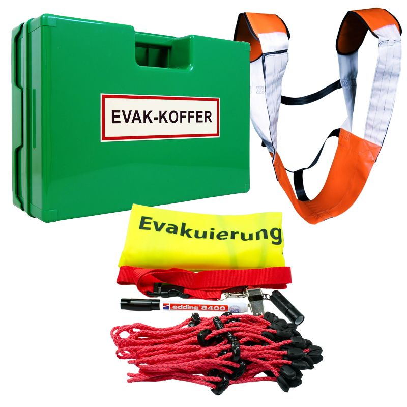 Evakuierungskoffer groß mit EVAK-Füllung 1 + Rettungssitz