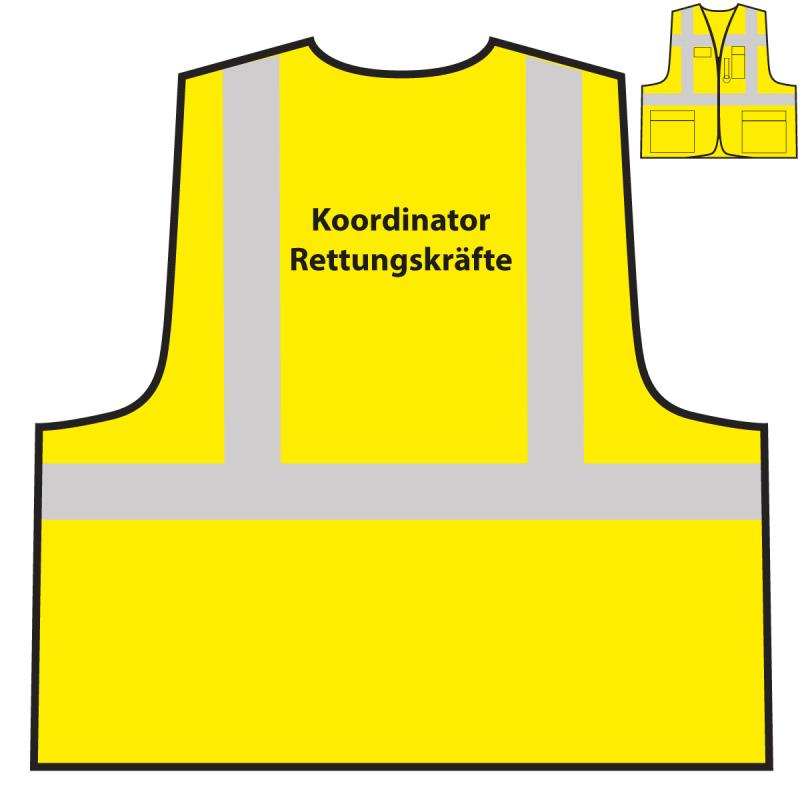Multifunktionsweste - Koordinator Rettungskräfte | gelb