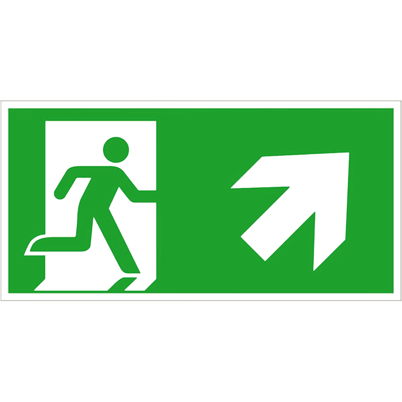 Rettungsweg rechts aufwärts