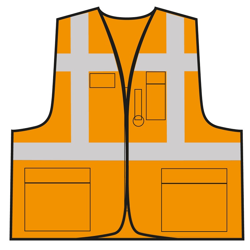 Multifunktionsweste - Orange