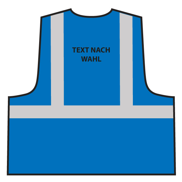 Multifunktionsweste - Blau | Text nach Wahl