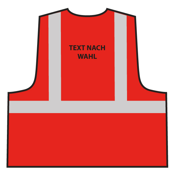 Multifunktionsweste - Rot | Text nach Wahl