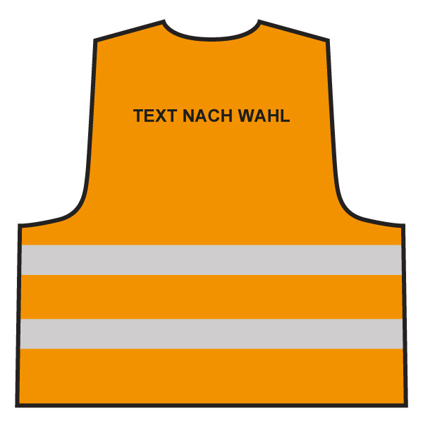 Warnweste - Orange | Text nach Wahl